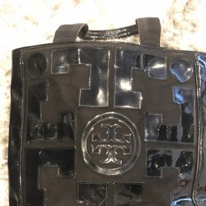 Tory Burch Rare Patent Leather Black Tote